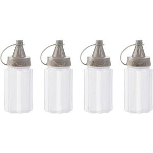 Unbranded Set of 4 Mini Plastic Squeeze Bottles for Condiments, Ketchup, Honey, Salad Dres Unbranded Set of 4 Mini Plastic Squeeze Bottles for Condiments, Ketchup, Honey, Salad Dres