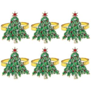 Unbranded Set of 6 Christmas Alloy Napkin Rings, Decorative Napkin Buckles Unbranded Set of 6 Christmas Alloy Napkin Rings, Decorative Napkin Buckles