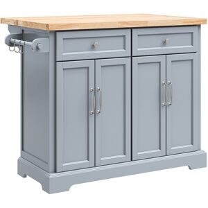 SoBuy Grey Kitchen Island on Wheels with Extendable Worktop SoBuy Grey Kitchen Island on Wheels with Extendable Worktop