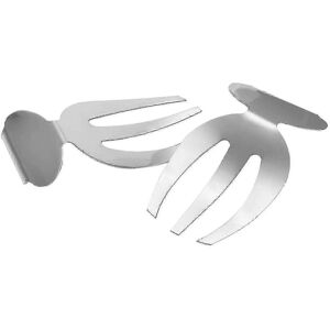 Unbranded Set of 2 stainless steel salad tongs Unbranded Set of 2 stainless steel salad tongs