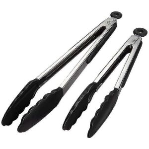 Unbranded 2 Pack 9ft & 12ft Stainless Steel Kitchen Tongs with Silicone Tips & Smart Lock Unbranded 2 Pack 9ft & 12ft Stainless Steel Kitchen Tongs with Silicone Tips & Smart Lock