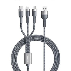 Unbranded For Remax Rc070th 12m 2a 3 In 1 Usb To 8 Pin Usbc Typec Micro Usb Charging Cable Unbranded For Remax Rc070th 12m 2a 3 In 1 Usb To 8 Pin Usbc Typec Micro Usb Charging Cable
