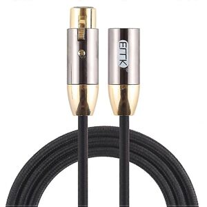 Unbranded For Emk Xlr Male To Female Goldplated Plug Cotton Braided Cannon Audio Cable For Unbranded For Emk Xlr Male To Female Goldplated Plug Cotton Braided Cannon Audio Cable For
