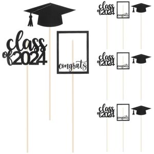 Unbranded 12 Pcs Graduation Cake Flower Sticks Decoration Unbranded 12 Pcs Graduation Cake Flower Sticks Decoration