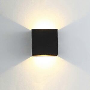 Unbranded Modern LED wall light made of aluminum, square, black, 10 x 10 x 5 cm, waterproo Unbranded Modern LED wall light made of aluminum, square, black, 10 x 10 x 5 cm, waterproo