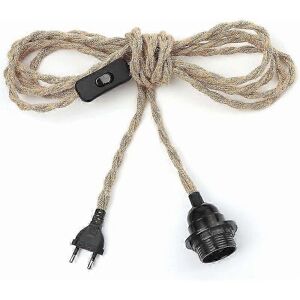Unbranded Hemp Rope Chandelier, 4.5m Cable, E27 Socket Switch with Bulb Wire, for DIY Pend Unbranded Hemp Rope Chandelier, 4.5m Cable, E27 Socket Switch with Bulb Wire, for DIY Pend