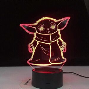 Kikidex (As show, One size) 3D Led Illusion Lamp 16 Color Conversion Light Mini Yoda 3D Kikidex (As show, One size) 3D Led Illusion Lamp 16 Color Conversion Light Mini Yoda 3D