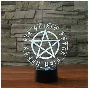Kikidex (As show, One size) Night Light 3D Led Occult Satanic Star Symbols Night Light 7 Kikidex (As show, One size) Night Light 3D Led Occult Satanic Star Symbols Night Light 7