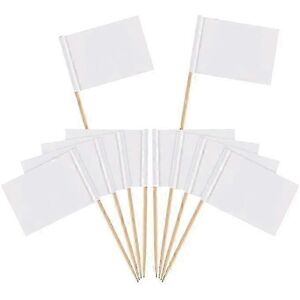 Unbranded Toothpick Flags, 100 Pieces, Mini White Bamboo Flags, Toothpick Flags for Party Unbranded Toothpick Flags, 100 Pieces, Mini White Bamboo Flags, Toothpick Flags for Party