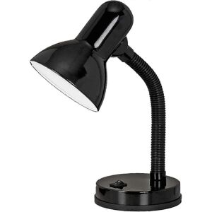 Unbranded Basic bedside, desk and reading lamp in steel and black plastic, E27 socket Unbranded Basic bedside, desk and reading lamp in steel and black plastic, E27 socket