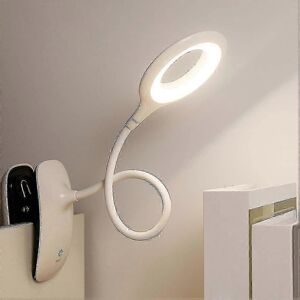 Unbranded LED Clip-on Reading Light (White) Dimmable Eye Protection Table Lamp - JA Unbranded LED Clip-on Reading Light (White) Dimmable Eye Protection Table Lamp - JA
