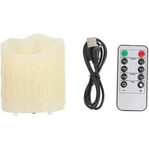 Unbranded (7.5 x 7.5 x 10 cm - Beige) 1 Set of Dimmable Decorative LED Candles with USB Ch Unbranded (7.5 x 7.5 x 10 cm - Beige) 1 Set of Dimmable Decorative LED Candles with USB Ch