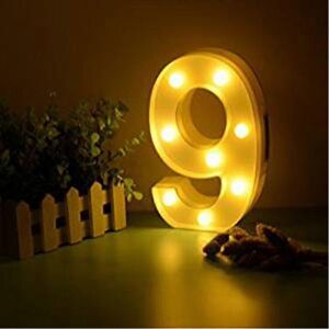 Unbranded (Number 9) 22cm LED Light Up Numbers White 0-9 Wedding Birthday Party Battery Op Unbranded (Number 9) 22cm LED Light Up Numbers White 0-9 Wedding Birthday Party Battery Op