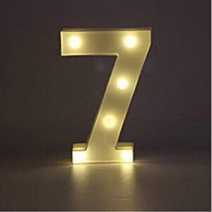 Unbranded (Number 7) 22cm LED Light Up Numbers White 0-9 Wedding Birthday Party Battery Op Unbranded (Number 7) 22cm LED Light Up Numbers White 0-9 Wedding Birthday Party Battery Op