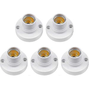 Unbranded 5 Pack E14 Sockets, E14 Edison Screw Sockets, Plastic Ceiling Lamp Sockets, Raol Unbranded 5 Pack E14 Sockets, E14 Edison Screw Sockets, Plastic Ceiling Lamp Sockets, Raol