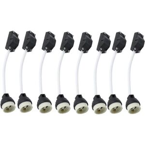 Unbranded 8pcs GU10 Ceramic Socket with Cable Connector 2A 250V Socket Adapter with Insula Unbranded 8pcs GU10 Ceramic Socket with Cable Connector 2A 250V Socket Adapter with Insula