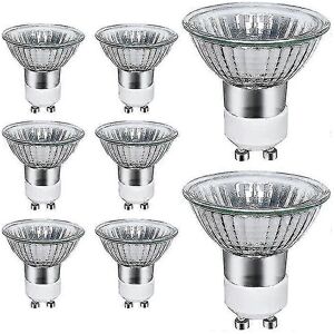Unbranded GU10 Halogen Bulbs, 8 Pack, 50W, GU10 Halogen Spotlight, AC 220V-240V, 700 Lumen Unbranded GU10 Halogen Bulbs, 8 Pack, 50W, GU10 Halogen Spotlight, AC 220V-240V, 700 Lumen