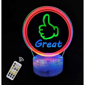 Kikidex (As show, One size) 3D Night Light Letter Great Thumbs Up Desk Lamp Visual Table Kikidex (As show, One size) 3D Night Light Letter Great Thumbs Up Desk Lamp Visual Table