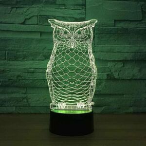 Kikidex (As show, One size) 3D Illusion Lamp owl Animal Night Light for Kids Room, Desk Kikidex (As show, One size) 3D Illusion Lamp owl Animal Night Light for Kids Room, Desk