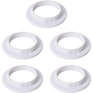 Unbranded Pack of 5 E14 Lampshade Reducing Rings, Adapters, Converters, White Unbranded Pack of 5 E14 Lampshade Reducing Rings, Adapters, Converters, White