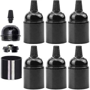 Unbranded 10 Pcs Vintage E27 Bakelite Light Bulb Sockets, Retro Edison Black Lamp Holders Unbranded 10 Pcs Vintage E27 Bakelite Light Bulb Sockets, Retro Edison Black Lamp Holders