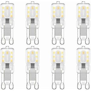 Unbranded Pack of 8 G9 LED Bulbs, G9 LED 220V Natural White 5500K 3W Halogen Equivalent 30 Unbranded Pack of 8 G9 LED Bulbs, G9 LED 220V Natural White 5500K 3W Halogen Equivalent 30