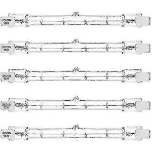 Unbranded Pack of 5 R7s 500W J118 linear halogen bulbs, double ended, 118mm long. Unbranded Pack of 5 R7s 500W J118 linear halogen bulbs, double ended, 118mm long.