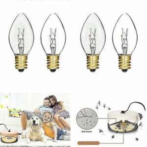 Unbranded Pack of 4 E12 7W Replacement Bulbs for Sticky Dome Flea Trap Unbranded Pack of 4 E12 7W Replacement Bulbs for Sticky Dome Flea Trap