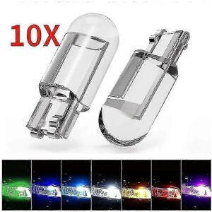 Unbranded (White) 10pcs W5w 194 T10 Glass Housing COB Car LED Bulb 6000k White Green Blue Unbranded (White) 10pcs W5w 194 T10 Glass Housing COB Car LED Bulb 6000k White Green Blue