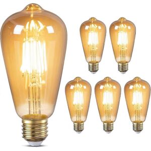 Unbranded E27 Vintage Light Bulbs, 2700K Warm White Amber Glass, Non-Dimmable, E27 Filamen Unbranded E27 Vintage Light Bulbs, 2700K Warm White Amber Glass, Non-Dimmable, E27 Filamen