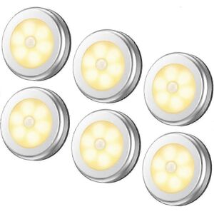 Unbranded (6 pieces - warm white) Set of 3/6 motion sensor lights. Closet light. LED senso Unbranded (6 pieces - warm white) Set of 3/6 motion sensor lights. Closet light. LED senso