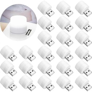 Unbranded Pack of 24 compact, round, white USB mini night lights, ideal for nighttime ambi Unbranded Pack of 24 compact, round, white USB mini night lights, ideal for nighttime ambi
