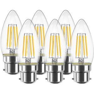 Unbranded C35 B22 4W LED Filament Bulb - Candle Bulb - Warm White 2700K, 470lm 80Ra - Non- Unbranded C35 B22 4W LED Filament Bulb - Candle Bulb - Warm White 2700K, 470lm 80Ra - Non-