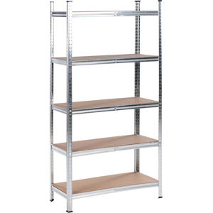 Beliani Garage Shelving XITTA Metal 90 cm 40 cm Silver Beliani Garage Shelving XITTA Metal 90 cm 40 cm Silver