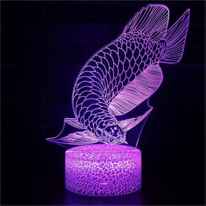 Kikidex (As show, One size) XYC 3D Optical Lamp Illusion Night Light Dragonfish 3D Table Kikidex (As show, One size) XYC 3D Optical Lamp Illusion Night Light Dragonfish 3D Table
