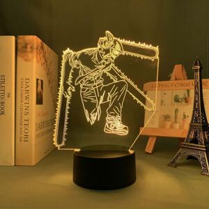 Kikidex (As show, One size) XYC 3D Led Lamp Anime Chainsaw Man for Bedroom Decoration Ni Kikidex (As show, One size) XYC 3D Led Lamp Anime Chainsaw Man for Bedroom Decoration Ni