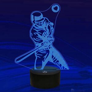 Kikidex (As show, One size) XYC 3D Baseball Player Night Light Lamp Illusion Night Light Kikidex (As show, One size) XYC 3D Baseball Player Night Light Lamp Illusion Night Light
