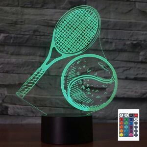 Kikidex (As show, One size) XYC 3D Tennis Remote Control 16 Color Night Lights Illusion Kikidex (As show, One size) XYC 3D Tennis Remote Control 16 Color Night Lights Illusion