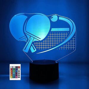 Kikidex (As show, One size) XYC 3D Ping Pong Paddle Remote Control 16 Color Night Lights Kikidex (As show, One size) XYC 3D Ping Pong Paddle Remote Control 16 Color Night Lights