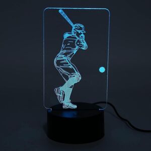 Kikidex (As show, One size) XYC 3D Baseball Player Pattern Illusion Lamp 3D Night Light Kikidex (As show, One size) XYC 3D Baseball Player Pattern Illusion Lamp 3D Night Light