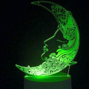Kikidex (As show, One size) XYC 3D Moon Night Light Table Desk Optical Illusion Lamps 7 Kikidex (As show, One size) XYC 3D Moon Night Light Table Desk Optical Illusion Lamps 7