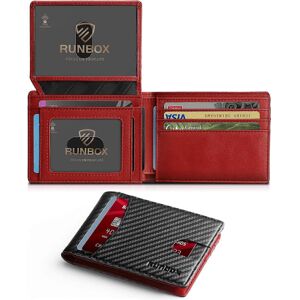 Kikidex (As show, One size) Red Men's Wallets Slim Rfid Leather 2 ID Window With Gif Kikidex (As show, One size) Red Men's Wallets Slim Rfid Leather 2 ID Window With Gif