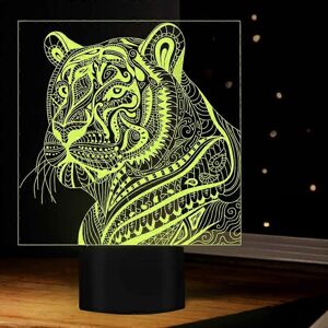 Kikidex (As show, One size) XYC 3D Tiger Night Light Table Desk Optical Illusion Lamps 7 Kikidex (As show, One size) XYC 3D Tiger Night Light Table Desk Optical Illusion Lamps 7