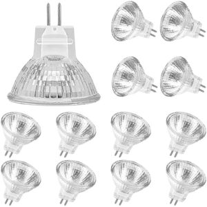Unbranded 12 Pack MR11 GU4 Halogen Bulbs 12V 20W MR11 GU4 Dimmable with Glass Cover for Ce Unbranded 12 Pack MR11 GU4 Halogen Bulbs 12V 20W MR11 GU4 Dimmable with Glass Cover for Ce