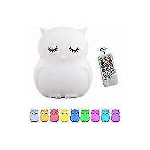 Unbranded Rechargeable LED 9 Color Changing Multicolor Owl Children's Room Lamp Baby (Remo Unbranded Rechargeable LED 9 Color Changing Multicolor Owl Children's Room Lamp Baby (Remo