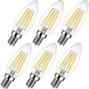 Unbranded Pack Dimmable E14 LED Light Bulbs, Warm White, 600lm, 6W, Replace 60W 2700K LED Unbranded Pack Dimmable E14 LED Light Bulbs, Warm White, 600lm, 6W, Replace 60W 2700K LED