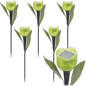 Unbranded (Green) 6 Pack Solar LED Tulip Flower Lights for Garden Outdoor Decoration - ya0 Unbranded (Green) 6 Pack Solar LED Tulip Flower Lights for Garden Outdoor Decoration - ya0
