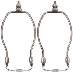 Unbranded (17.50 x 9.00 x 1.40 cm - as shown) Set of 2 lampshade holders for table or floo Unbranded (17.50 x 9.00 x 1.40 cm - as shown) Set of 2 lampshade holders for table or floo