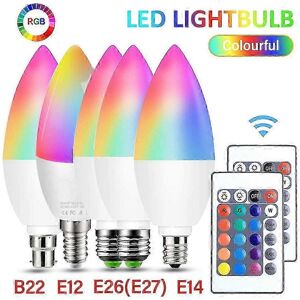 Unbranded (E12) New Smart RGB LED Color Changing Light Bulb with Remote Control E12/E14/E2 Unbranded (E12) New Smart RGB LED Color Changing Light Bulb with Remote Control E12/E14/E2