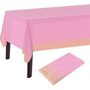 Unbranded Gold Polka Dot Confetti Rectangular Tablecloth, 137 x 274 cm, Pink and Gold, Pin Unbranded Gold Polka Dot Confetti Rectangular Tablecloth, 137 x 274 cm, Pink and Gold, Pin